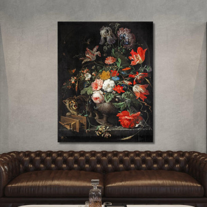 Il Bouquet Rovesciato Abraham Mignon amn7 quadro stampato su tela