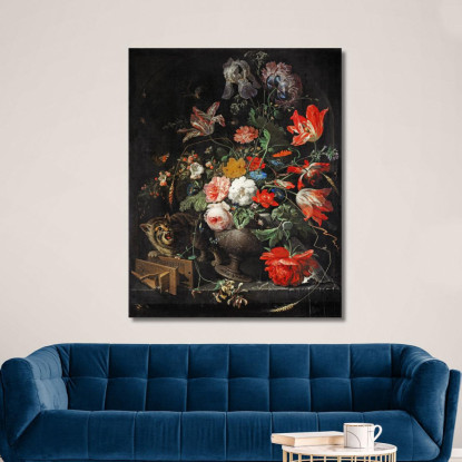Il Bouquet Rovesciato Abraham Mignon amn7 quadro stampato su tela
