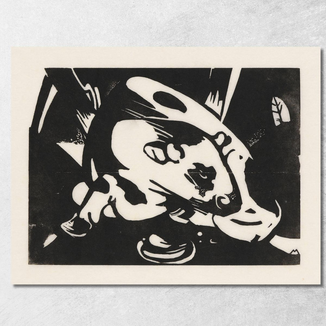 Il Toro Franz Marc fmr13 quadro stampato su tela