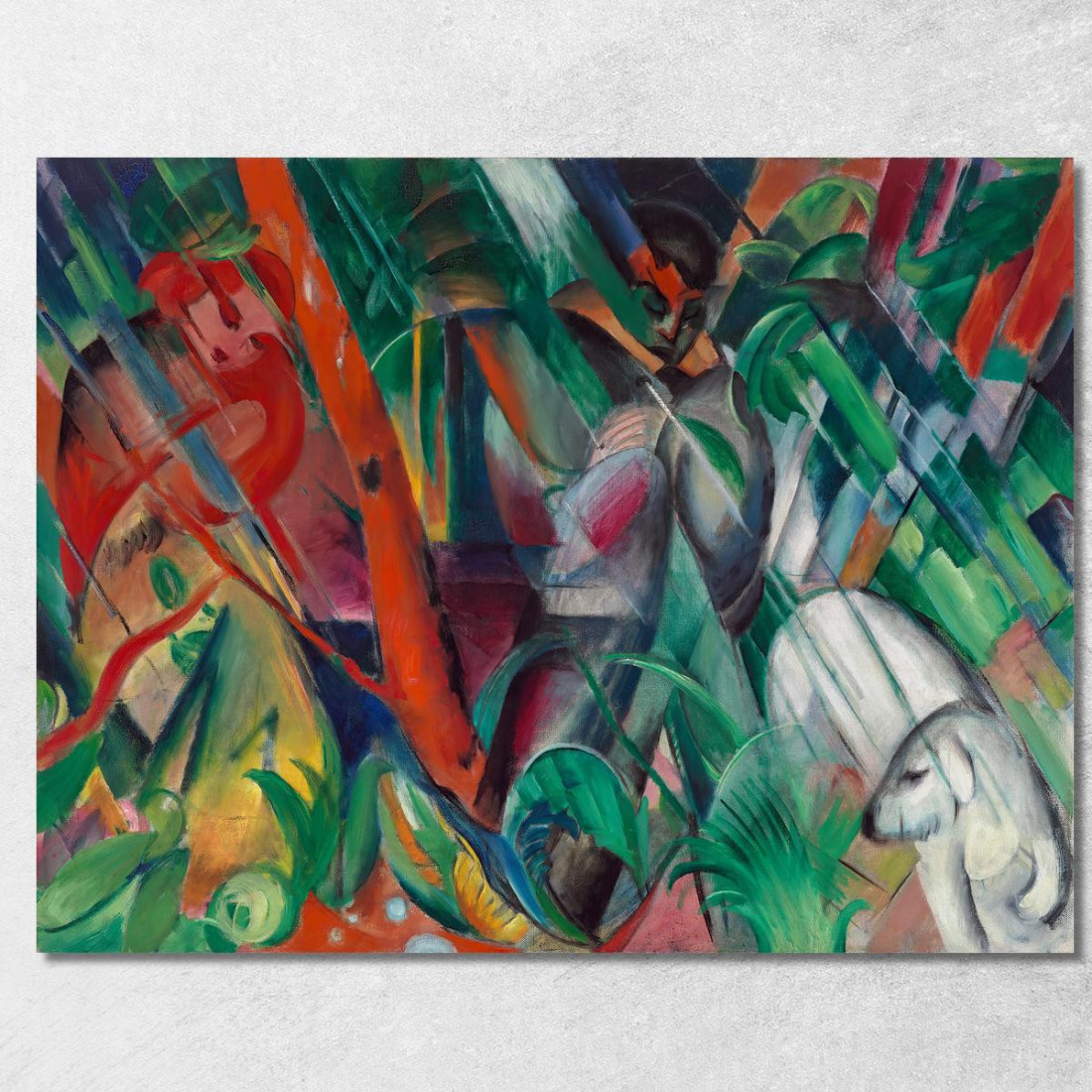 Nella Pioggia Franz Marc fmr28 quadro stampato su tela