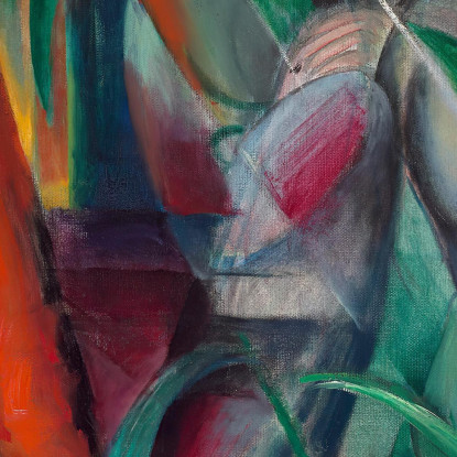 Nella Pioggia Franz Marc fmr28 quadro stampato su tela