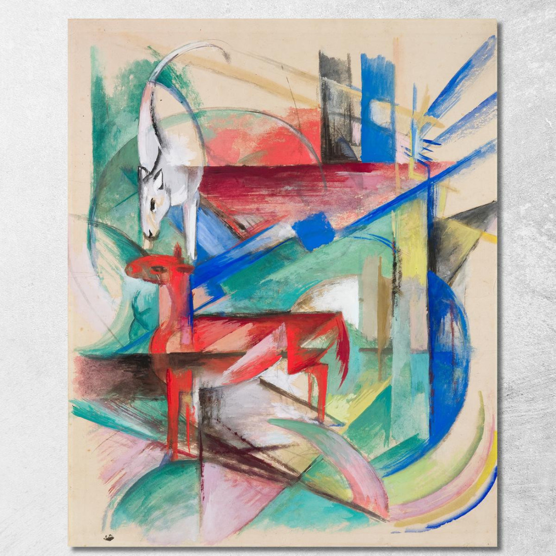 Paesaggio Con Animali Franz Marc fmr30 quadro stampato su tela