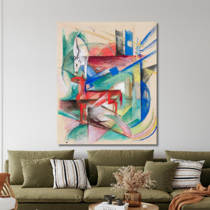 Paesaggio Con Animali Franz Marc fmr30 quadro stampato su tela
