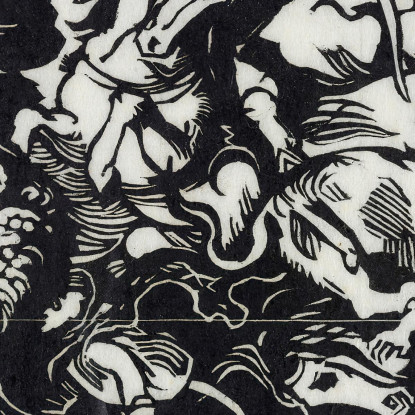 Caccia Al Leone Per Delacroix Franz Marc fmr31 quadro stampato su tela