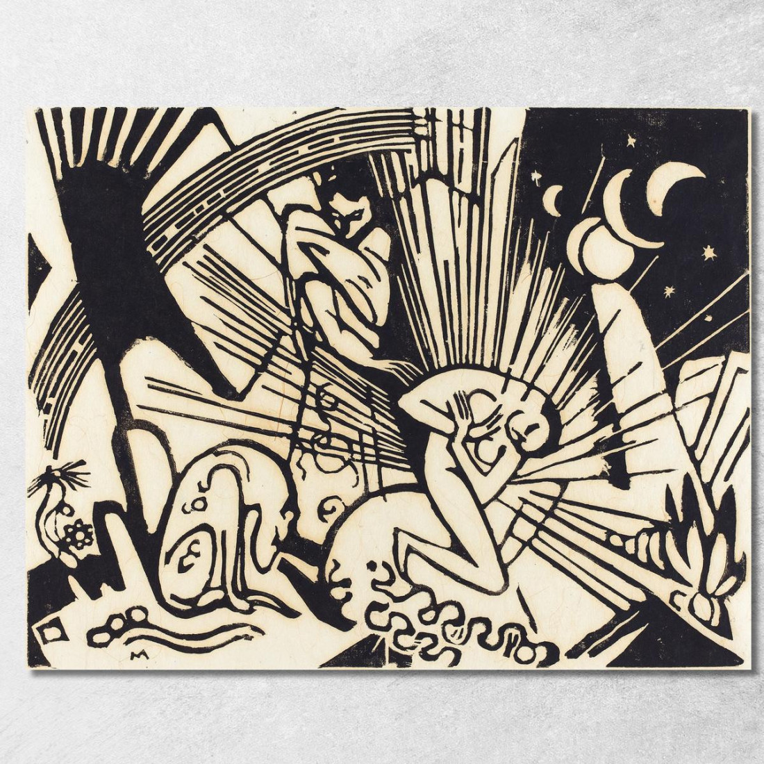 Riconciliazione Versoehnung Franz Marc fmr37 quadro stampato su tela