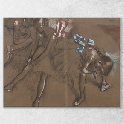 Tre Ballerini Che Riposano Edgar Degas edg275 quadro stampato su tela