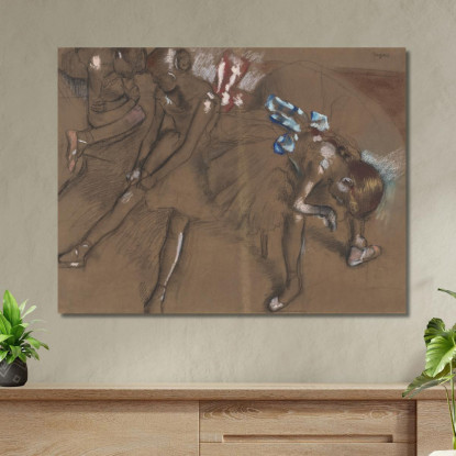 Tre Ballerini Che Riposano Edgar Degas edg275 quadro stampato su tela