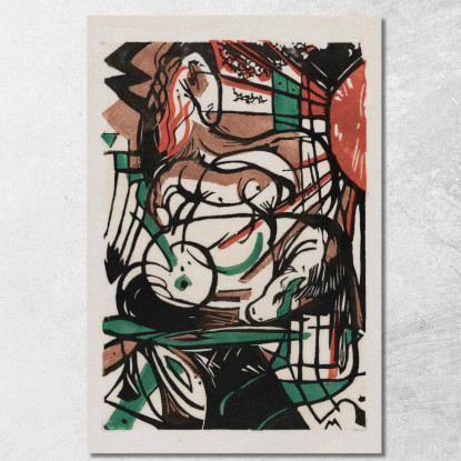 La Nascita Dei Cavalli Franz Marc fmr49 quadro stampato su tela