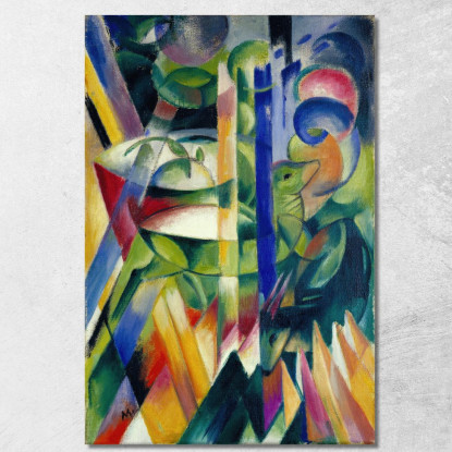 Le Piccole Capre Di Montagna Franz Marc fmr52 quadro stampato su tela