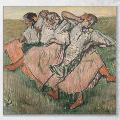 Tre Ballerini Russi Edgar Degas edg276 quadro stampato su tela