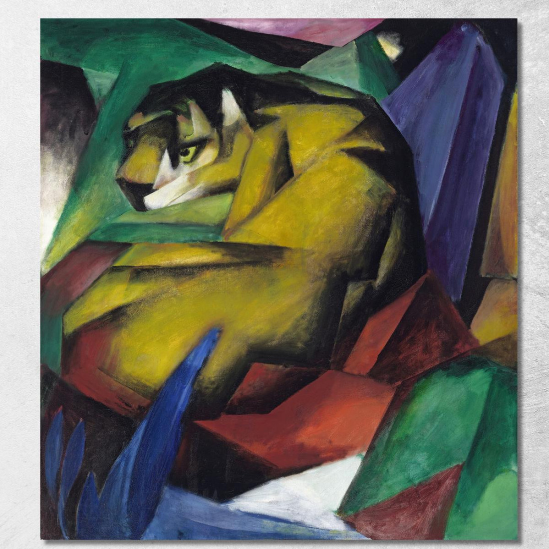 Tigre 2 Franz Marc fmr55 quadro stampato su tela