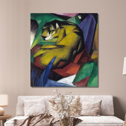 Tigre 2 Franz Marc fmr55 quadro stampato su tela
