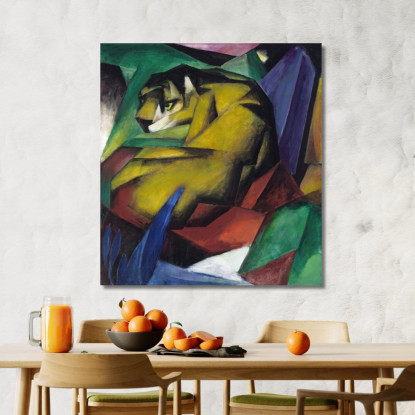 Tigre 2 Franz Marc fmr55 quadro stampato su tela