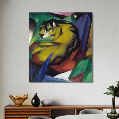Tigre 2 Franz Marc fmr55 quadro stampato su tela