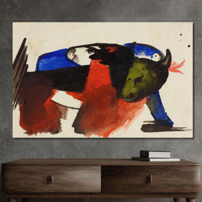 Due Animali Franz Marc fmr58 quadro stampato su tela