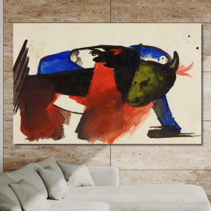 Due Animali Franz Marc fmr58 quadro stampato su tela