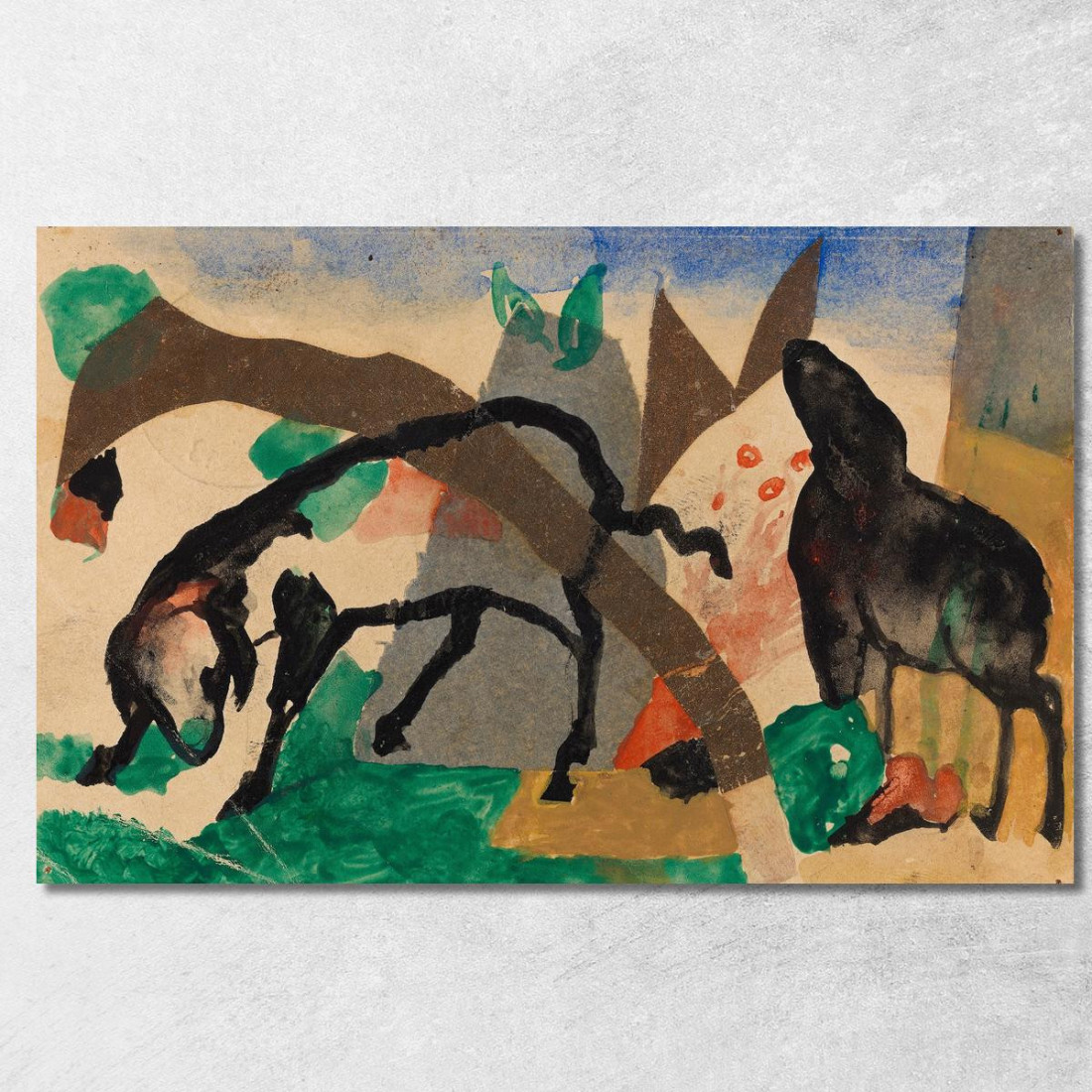 Due Pecore Franz Marc fmr64 quadro stampato su tela