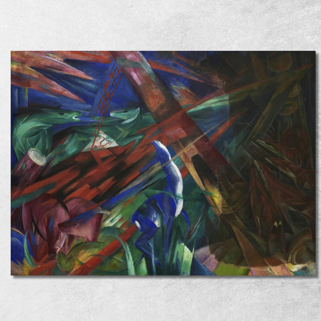 Destini Animali Gli Alberi Mostravano I Loro Anelli Gli Animali Le Loro Vene Franz Marc fmr69 quadro stampato su tela