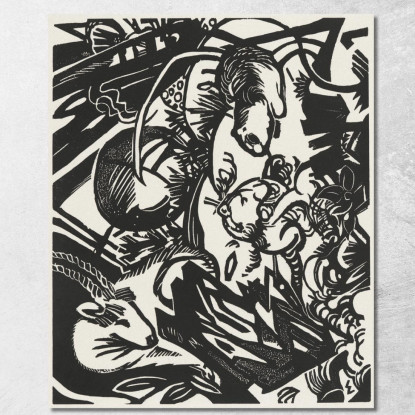 Leggenda Degli Animali Leggenda Degli Animali Franz Marc fmr70 quadro stampato su tela