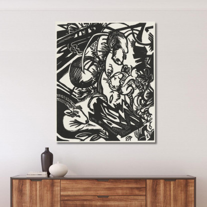 Leggenda Degli Animali Leggenda Degli Animali Franz Marc fmr70 quadro stampato su tela