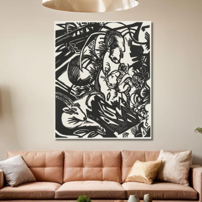 Leggenda Degli Animali Leggenda Degli Animali Franz Marc fmr70 quadro stampato su tela