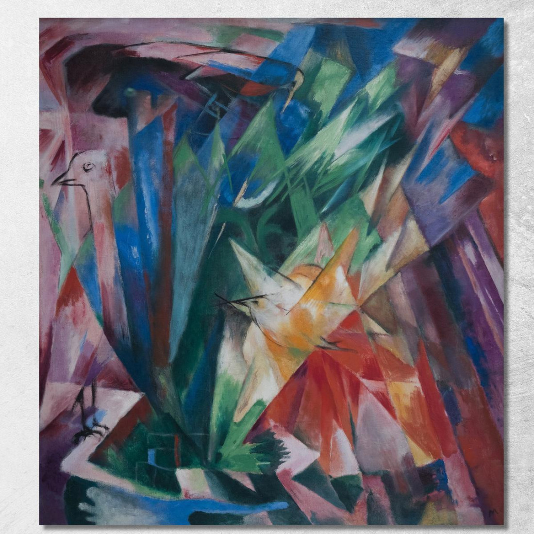 Uccelli Franz Marc fmr71 quadro stampato su tela