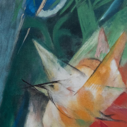 Uccelli Franz Marc fmr71 quadro stampato su tela