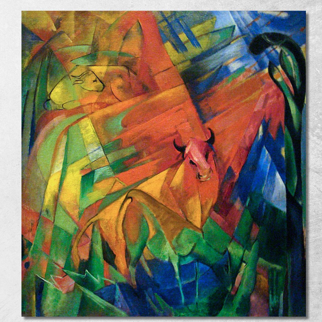 Animali In Un Paesaggio Franz Marc fmr83 quadro stampato su tela