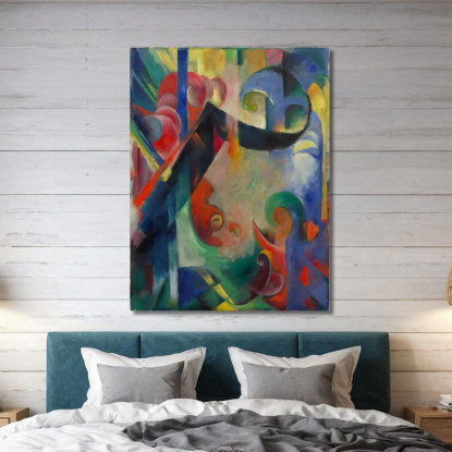 Forme Spezzate Franz Marc fmr87 quadro stampato su tela