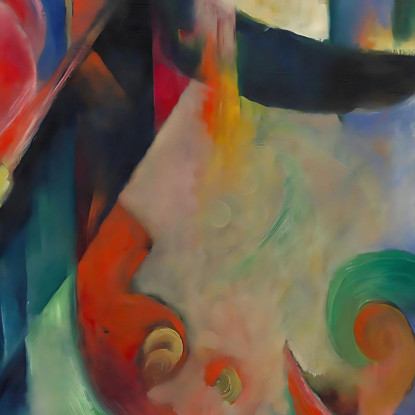 Forme Spezzate Franz Marc fmr87 quadro stampato su tela