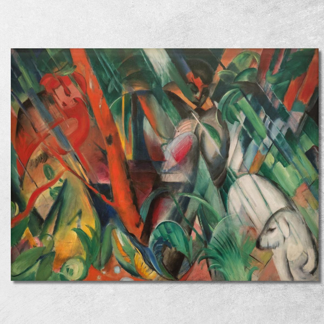 Sotto La Pioggia Franz Marc fmr94 quadro stampato su tela