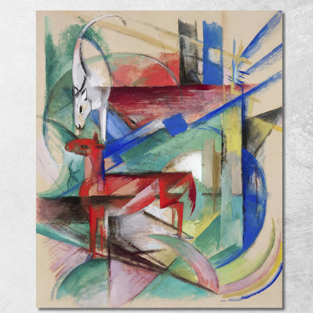 Paesaggio Con Animali Franz Marc fmr95 quadro stampato su tela