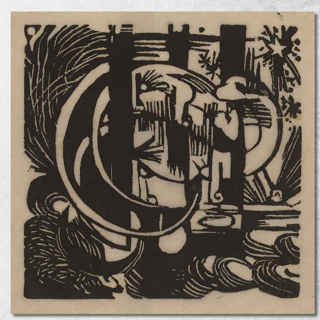 Lucertole Franz Marc fmr97 quadro stampato su tela