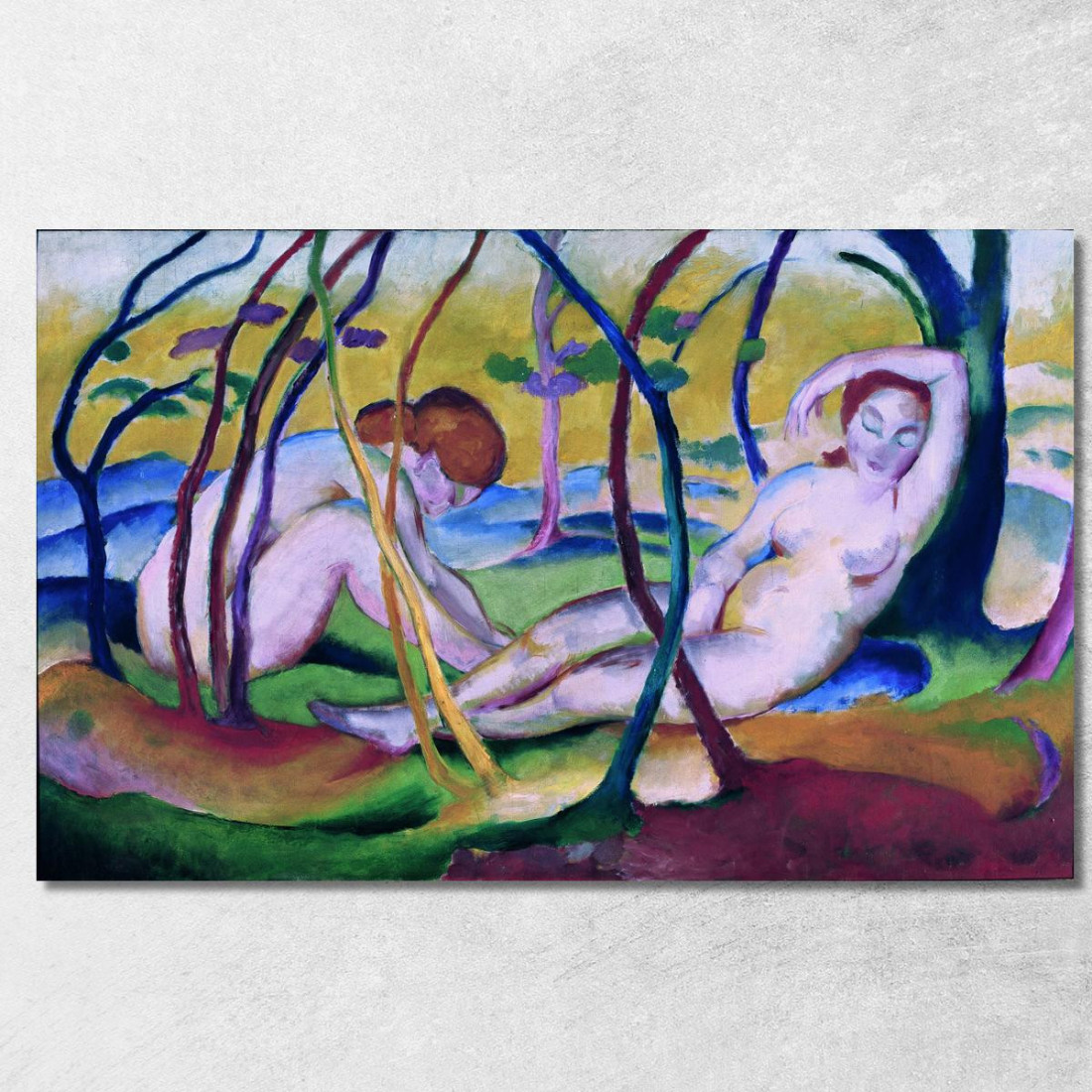 Nudi Sotto Gli Alberi Franz Marc fmr101 quadro stampato su tela