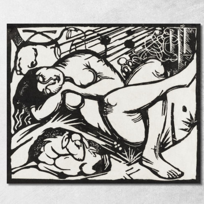 Pastorella Addormentata Franz Marc fmr104 quadro stampato su tela