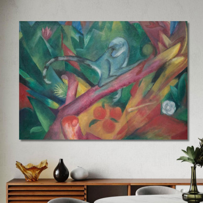 La Scimmietta Franz Marc fmr108 quadro stampato su tela