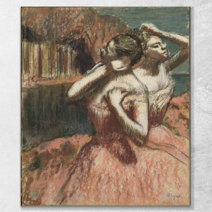 Due Ballerini Edgar Degas edg283 quadro stampato su tela