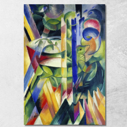 Le Piccole Capre Di Montagna Franz Marc fmr109 quadro stampato su tela