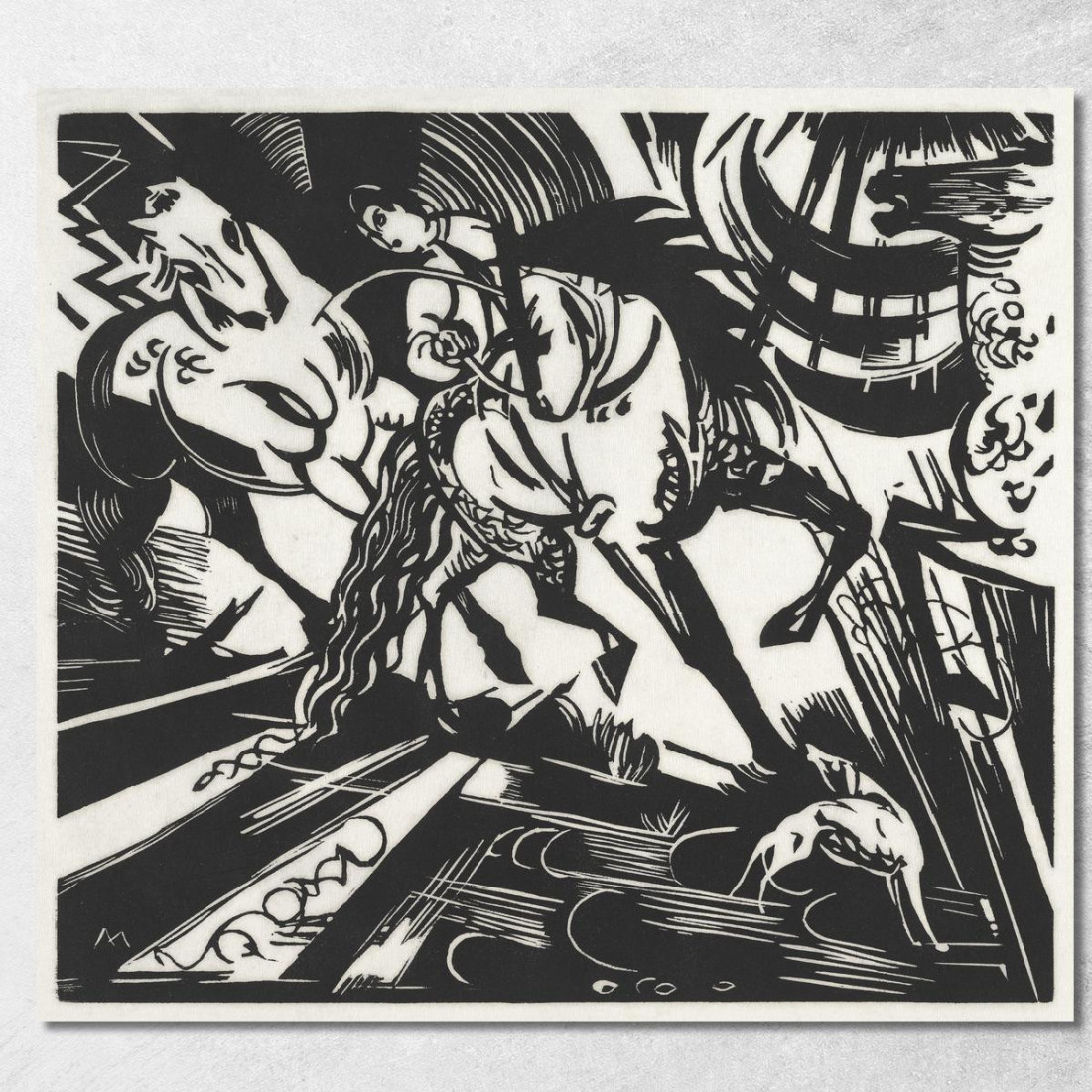 La Scuola Di Equitazione Franz Marc fmr110 quadro stampato su tela