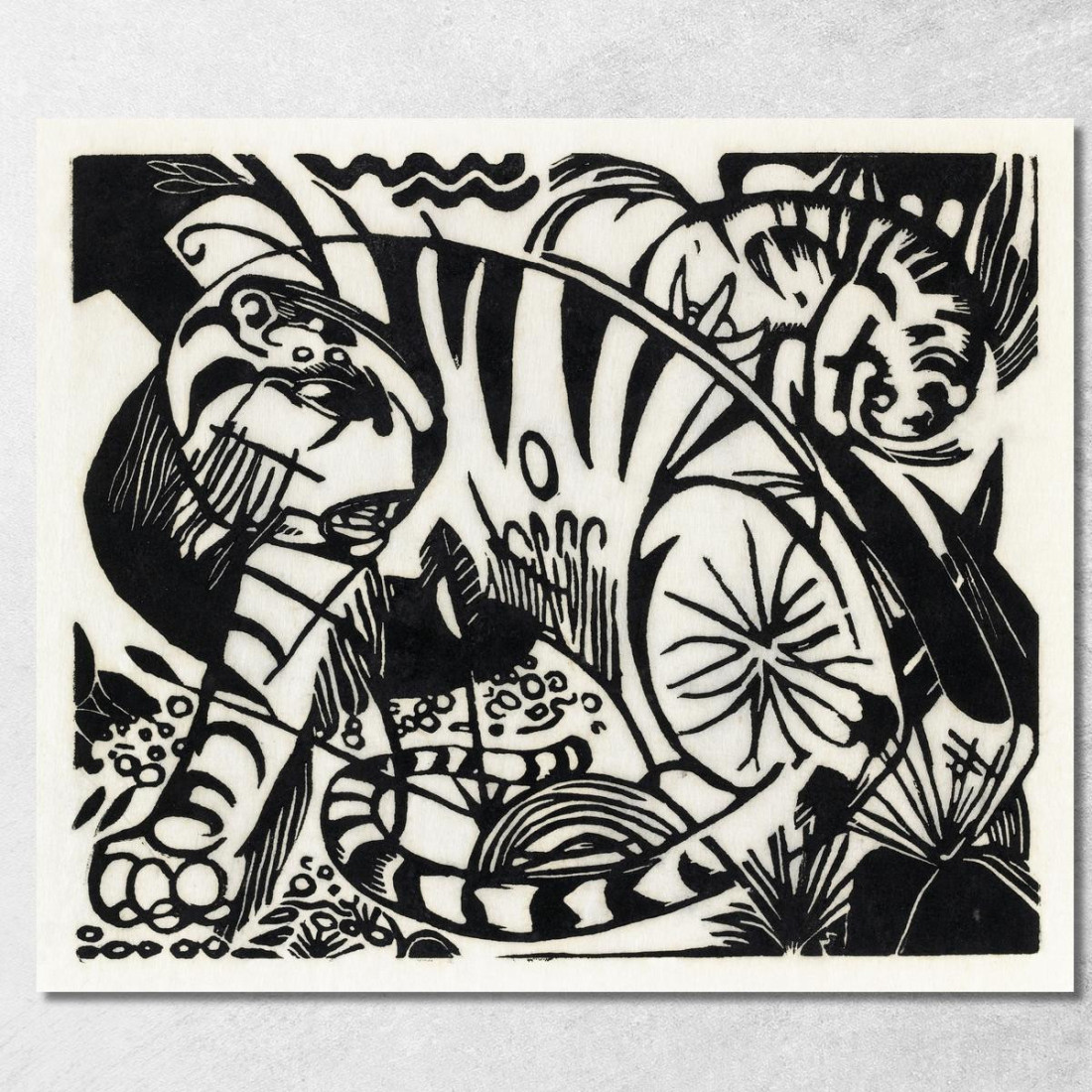 Tigre Franz Marc fmr112 quadro stampato su tela