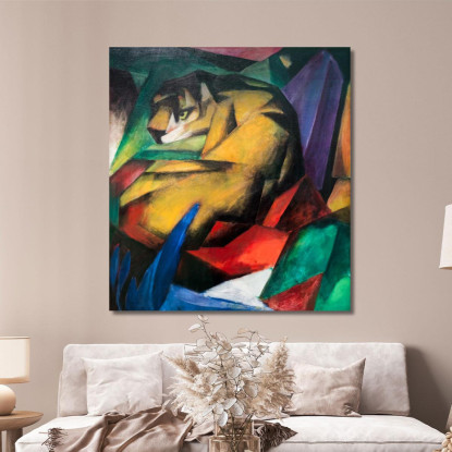 Tigre 2 Franz Marc fmr113 quadro stampato su tela