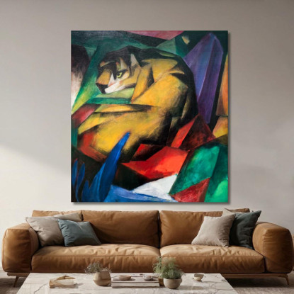 Tigre 2 Franz Marc fmr113 quadro stampato su tela