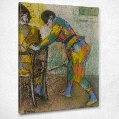 Due Arlecchini Edgar Degas edg284 quadro stampato su tela