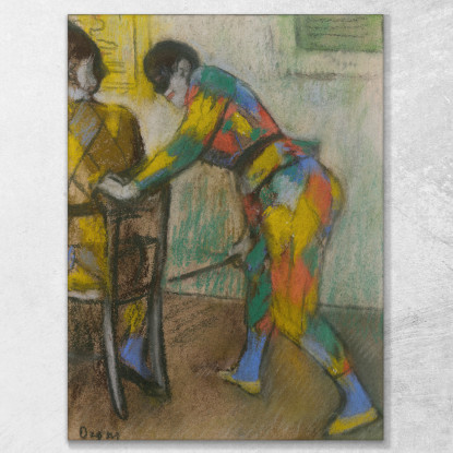 Due Arlecchini Edgar Degas edg284 quadro stampato su tela