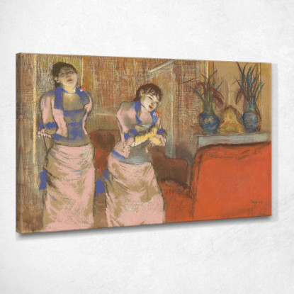 Due Donne Edgar Degas edg286 quadro stampato su tela