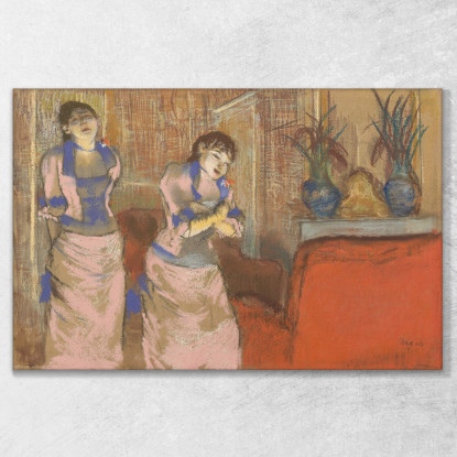 Due Donne Edgar Degas edg286 quadro stampato su tela