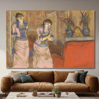 Due Donne Edgar Degas edg286 quadro stampato su tela