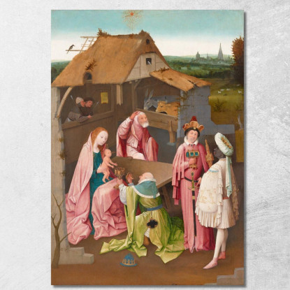 Adorazione Dei Magi Bosch Hieronymus hbs2 quadro stampato su tela