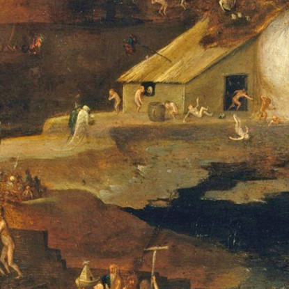 Discesa Di Cristo Agli Inferi Bosch Hieronymus hbs10 quadro stampato su tela