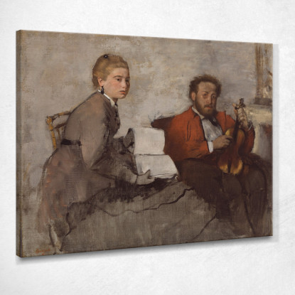 Violinista E Giovane Donna Edgar Degas edg290 quadro stampato su tela